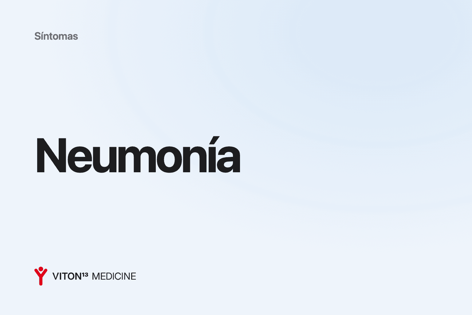 Portada: Neumonía sobre fondo de color